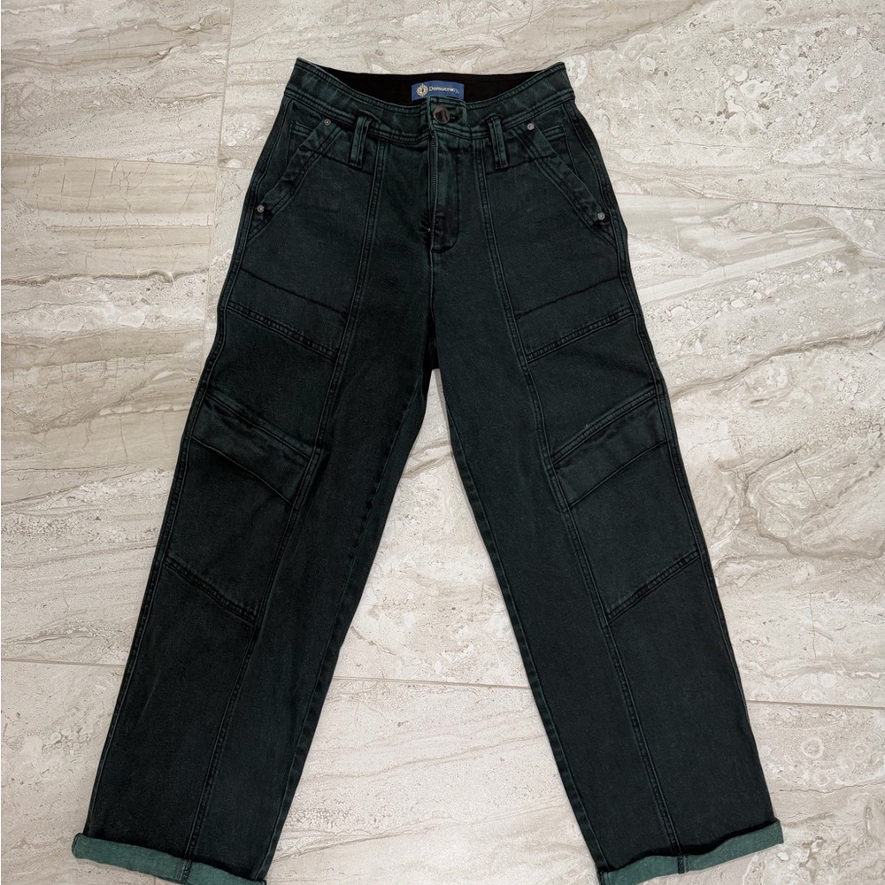 Democracy Wide Leg Flare Jeans in Black